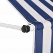 Manual Retractable Awning 250 cm Blue and White Stripes