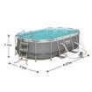 Bestway 4.27x2.50x1.00m Power Steel Frame Above Ground Oval Pool Set with Filter Pump