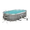 Bestway 4.27x2.50x1.00m Power Steel Frame Above Ground Oval Pool Set with Filter Pump