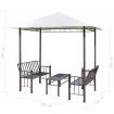 Garden Pavilion with Table and Benches 2.5x1.5x2.4 m