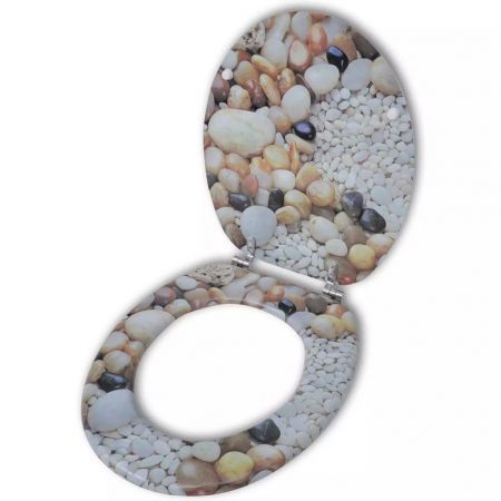 Toilet Seats with Hard Close Lids MDF Pebbles