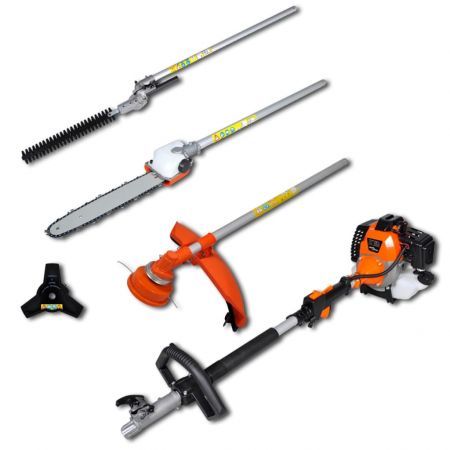 4-in-1 Multi-tool Hedge & Grass Trimmer, Chain Saw, Brush Cutter
