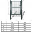 Garden Fence Gate 85.5x200 cm/100x250 cm Steel Green