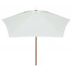 Parasol 270x270 cm Wooden Pole Cream White