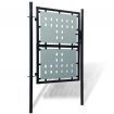 Black Single Door Fence Gate 100 x 225 cm