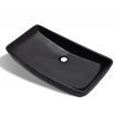 Ceramic Bathroom Sink Basin Black Rectangular