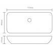 Ceramic Bathroom Sink Basin Black Rectangular
