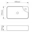 Ceramic Bathroom Sink Basin with Faucet Hole White