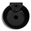 Ceramic Stand Bathroom Sink Basin Faucet/Overflow Hole Black Round