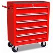 Workshop Tool Trolley 5 Drawers Red