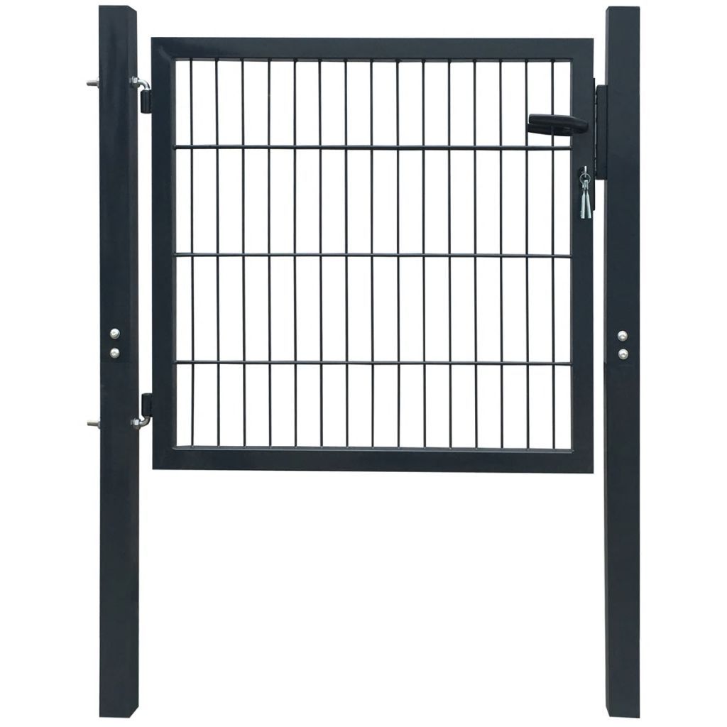 Fence Gate Steel Anthracite 106x150 cm