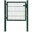 Fence Gate Steel Green 106x150 cm