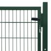 Fence Gate Steel Green 106x150 cm