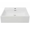 Basin with Faucet Hole Ceramic White 51.5x38.5x15 cm