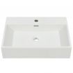 Basin with Faucet Hole Ceramic White 60.5x42.5x14.5 cm
