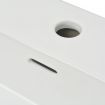 Basin with Faucet Hole Ceramic White 60.5x42.5x14.5 cm