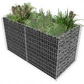 Gabion Planter Steel 180x90x100 cm Silver