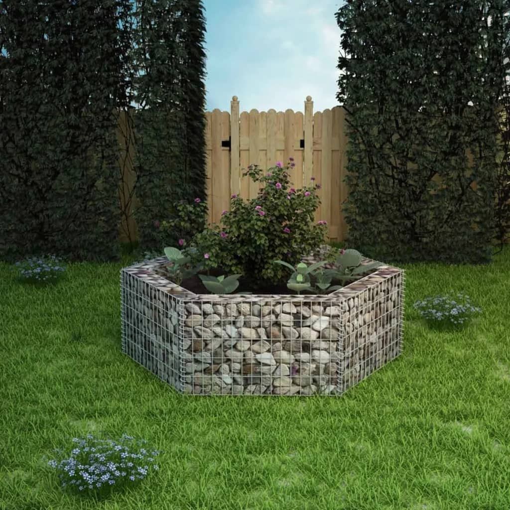 Hexagonal Gabion Planter 160x140x50 cm