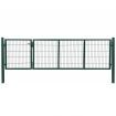 Garden Patio Fence Gate with Posts 350x100 cm Steel Green