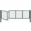 Garden Patio Fence Gate with Posts 350x100 cm Steel Green