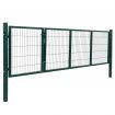 Garden Patio Fence Gate with Posts 350x100 cm Steel Green