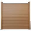 WPC Fence Panel with 2 Posts 185x185 cm Brown