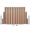 WPC Fence Panel with 2 Posts 185x185 cm Brown