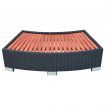 Spa Step Poly Rattan 92x45x25 cm Black