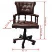 Chesterfield Captains Swivel Office Chair Brown