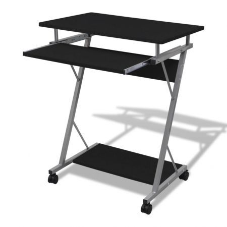 Computer Desk Pull Out Tray Furniture Office Student Table Black Computer Desk Pull Out Tray Furniture Office Student Table Black