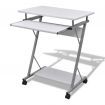 Computer Desk Pull Out Tray White Furniture Office Student Table