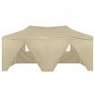 Foldable Tent Pop-Up with 4 Side Walls 3x6 m Cream White