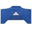 Foldable Tent Pop-Up with 4 Side Walls 3x4.5 m Blue