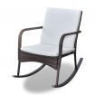 Garden Rocking Chair Poly Rattan Brown