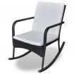 Garden Rocking Chair Poly Rattan Black