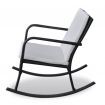 Garden Rocking Chair Poly Rattan Black