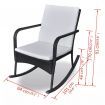 Garden Rocking Chair Poly Rattan Black