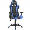 Reclining Office Racing Chair Artificial Leather Blue