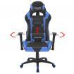 Reclining Office Racing Chair Artificial Leather Blue