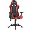 Reclining Office Racing Chair Artificial Leather Red