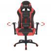 Reclining Office Racing Chair Artificial Leather Red