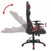 Reclining Office Racing Chair Artificial Leather Red