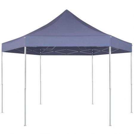 Hexagonal Pop-Up Foldable Marquee Dark Blue 3.6x3.1 m