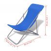Folding Beach Chairs 2 pcs Powder-coated Steel Blue