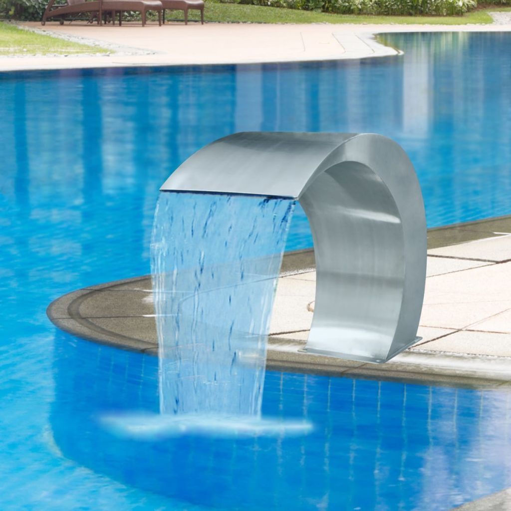 Garden Waterfall Pool Fountain Stainless Steel 45x30x60 cm