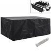 Garden Furniture Cover 8 Person Poly Rattan Set 10 Eyelets 229 x 113cm