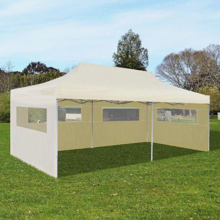 Foldable Pop-up Party Tent 3 x 6 m Cream