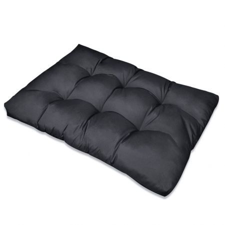 Grey Upholstered Seat Cushion 120 x 80 x 10 cm