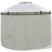 Round Gazebo with Curtains 3.5 x 2.7 m