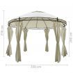 Round Gazebo with Curtains 3.5 x 2.7 m